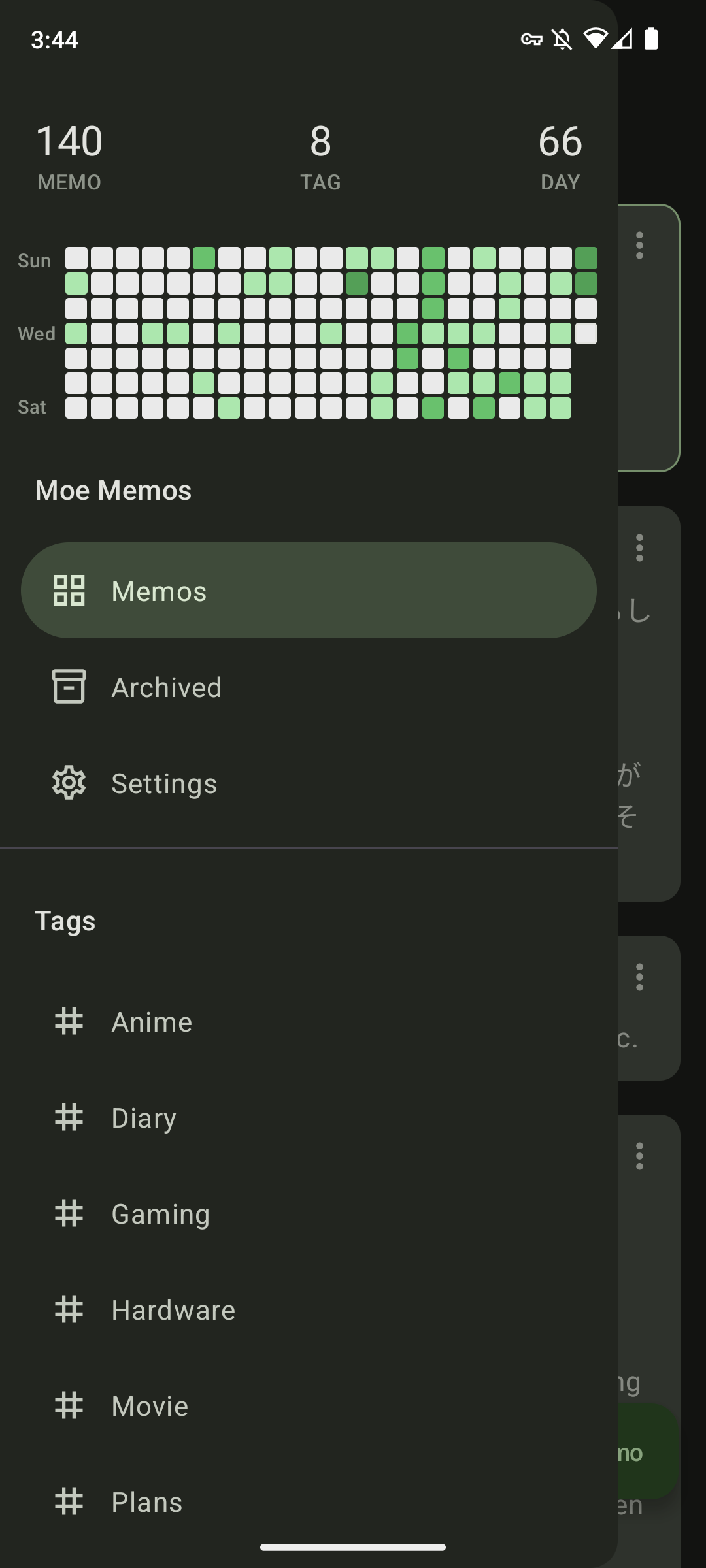Screenshot of MoeMemos