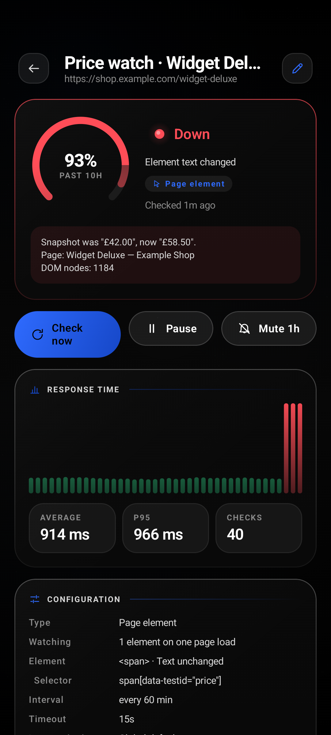 Screenshot of Nightbell