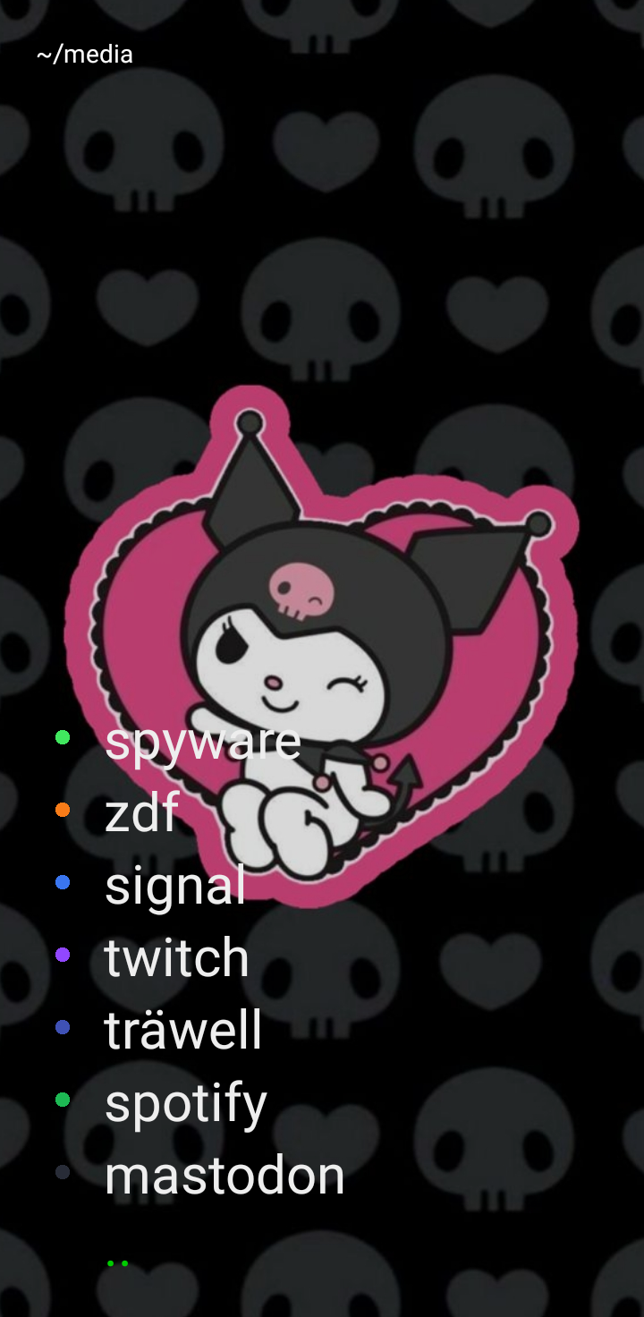 Screenshot of folder launcher