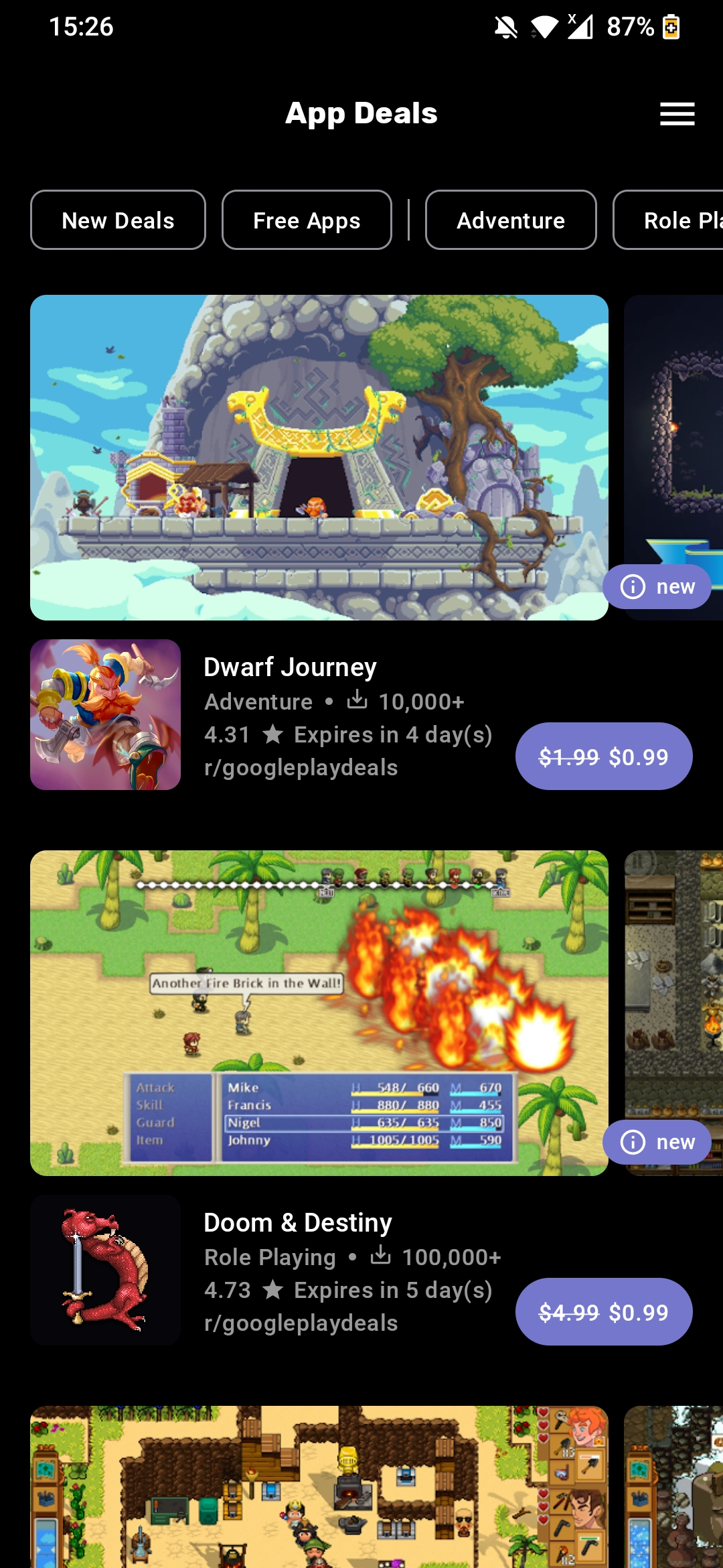Screenshot of Play Deals