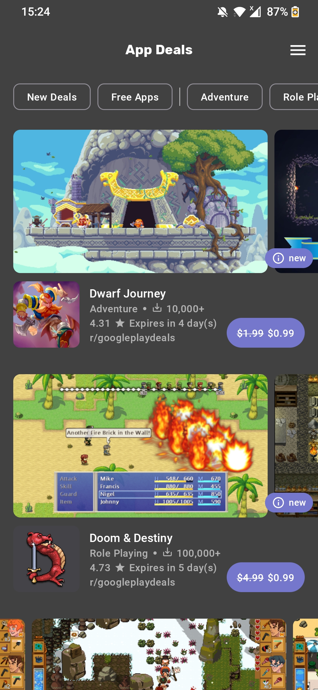 Screenshot of Play Deals
