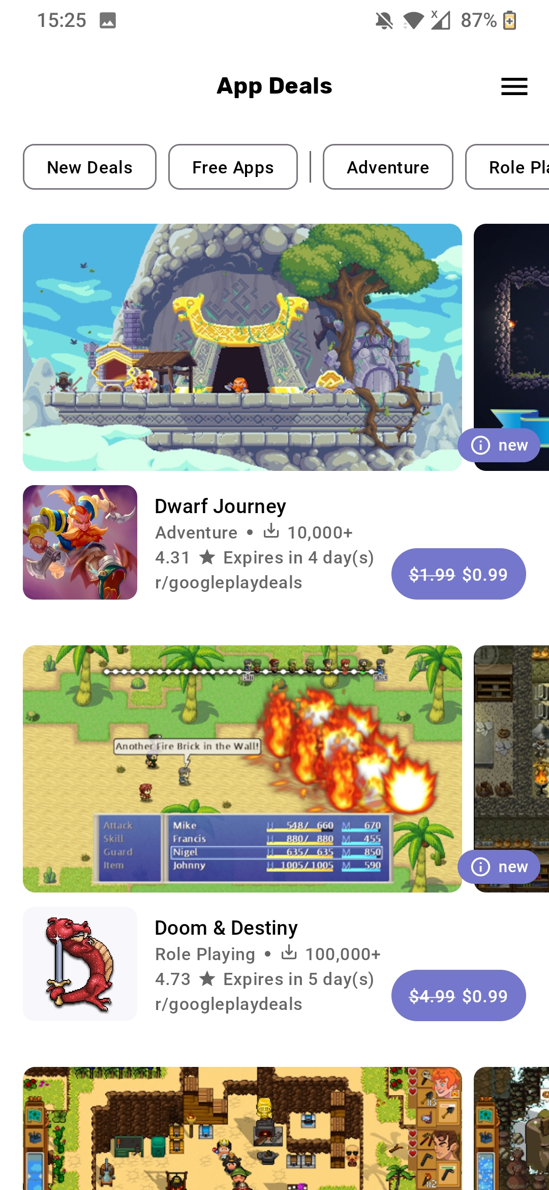 Screenshot of Play Deals