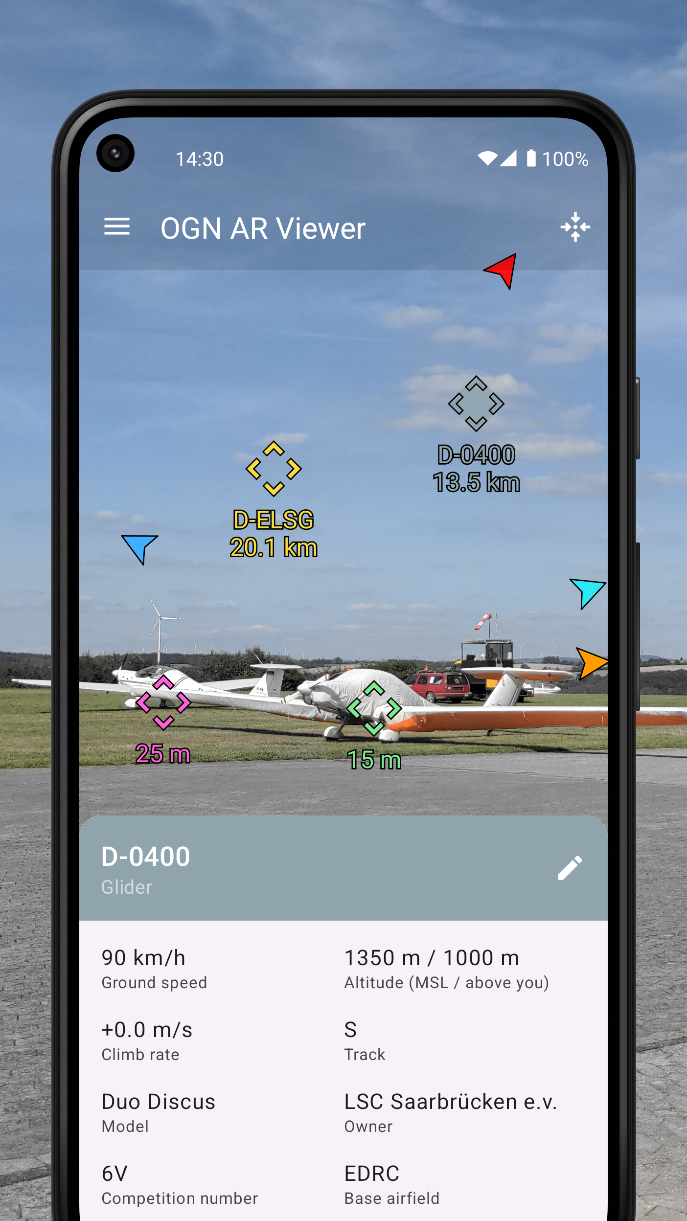 Screenshot of OGN AR Viewer