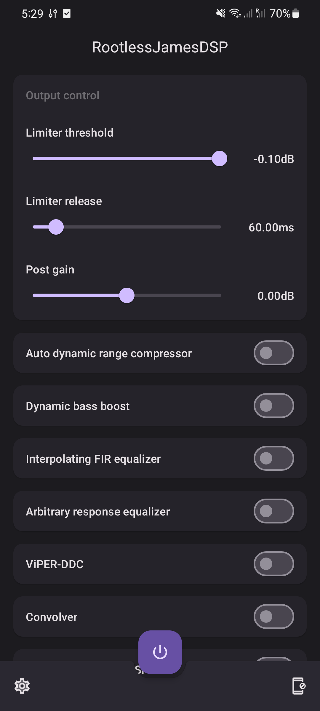 Screenshot of RootlessJamesDSP