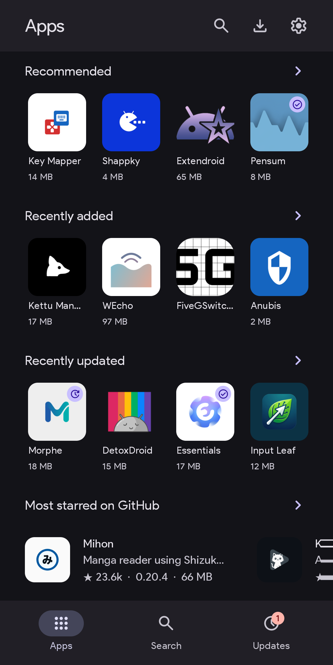 Screenshot of ShizuStore