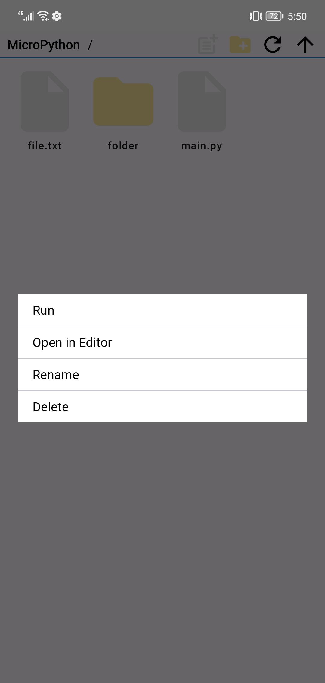 Screenshot of Micro REPL
