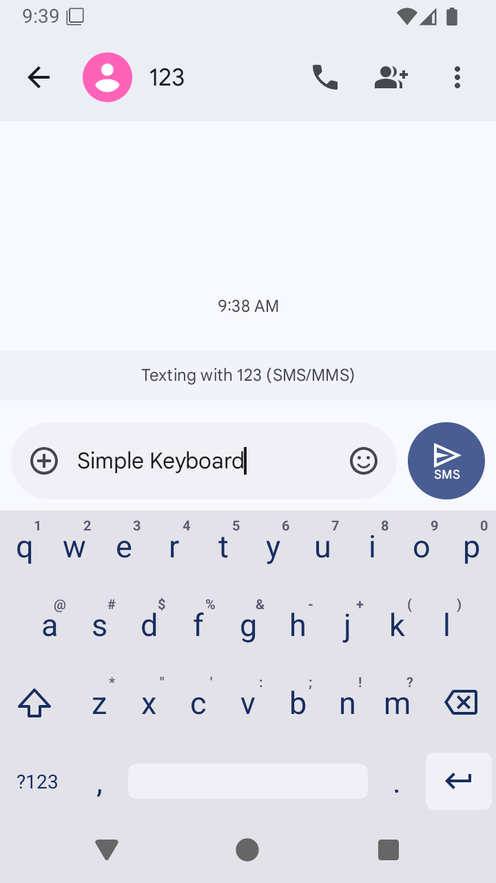 Screenshot of Iris Keyboard