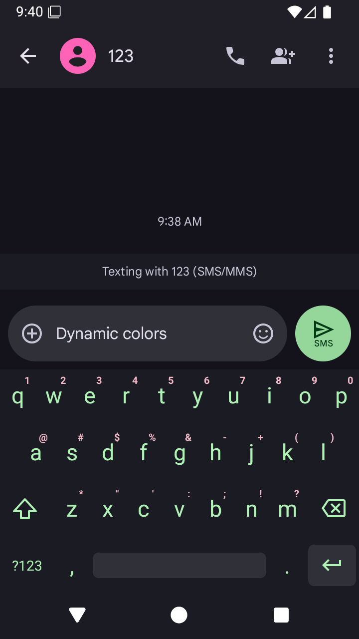 Screenshot of Iris Keyboard