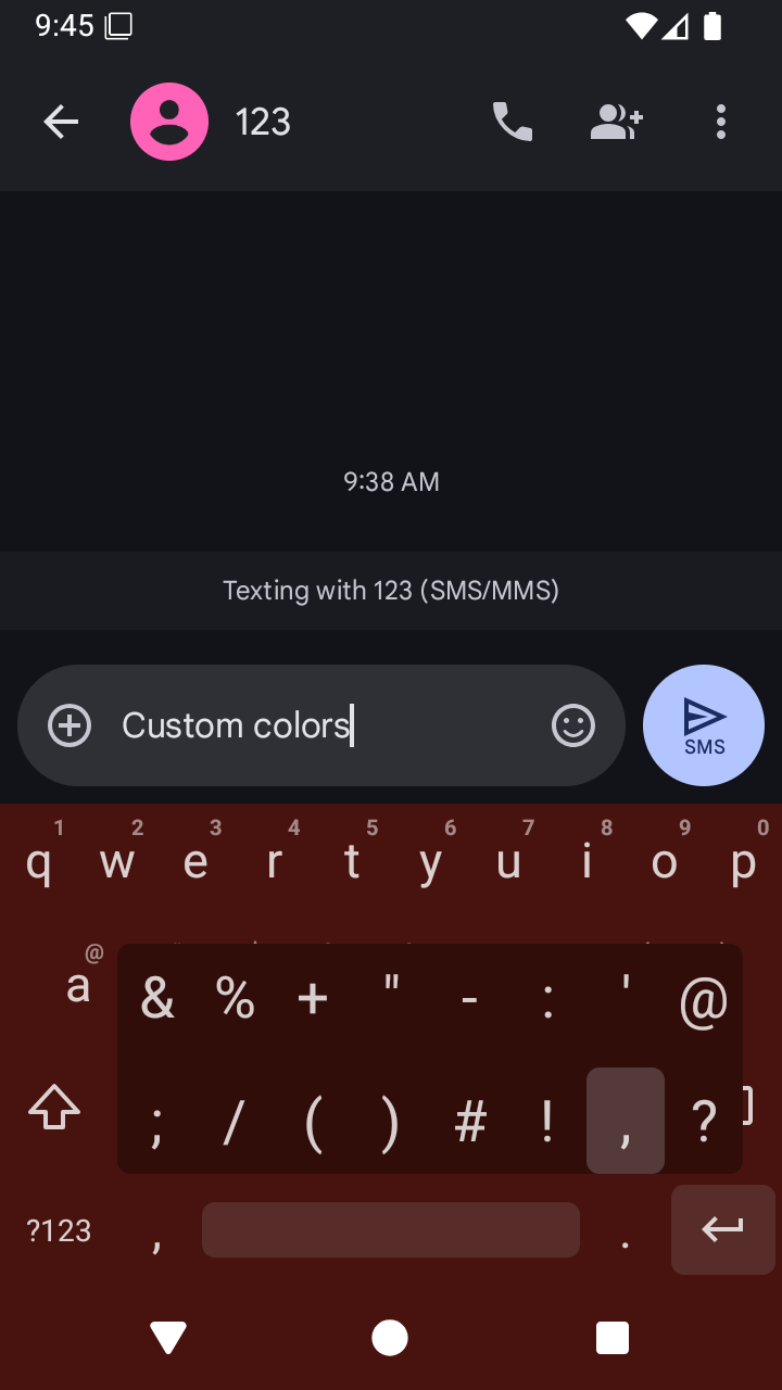 Screenshot of Iris Keyboard