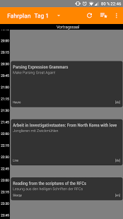 Screenshot of EH17 Schedule