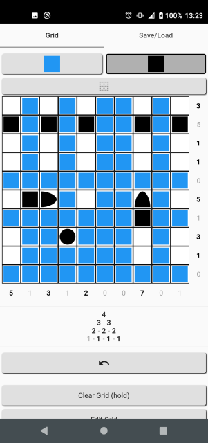 Screenshot of Puzzle Grid