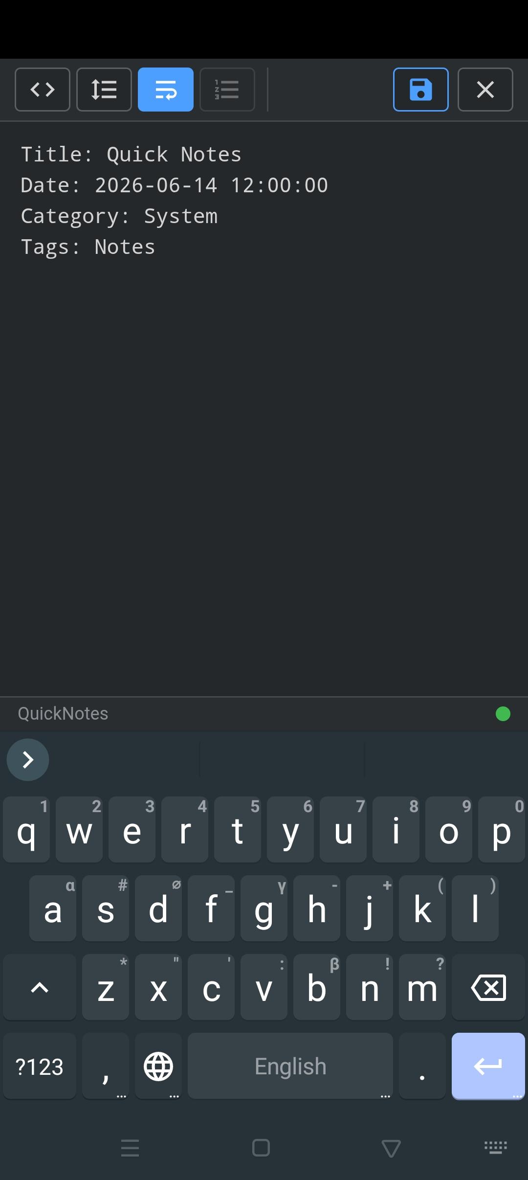 Screenshot of OMN-Go