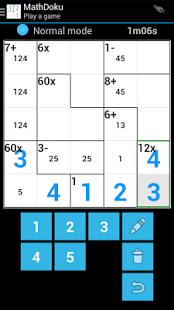 Screenshot of MathDoku