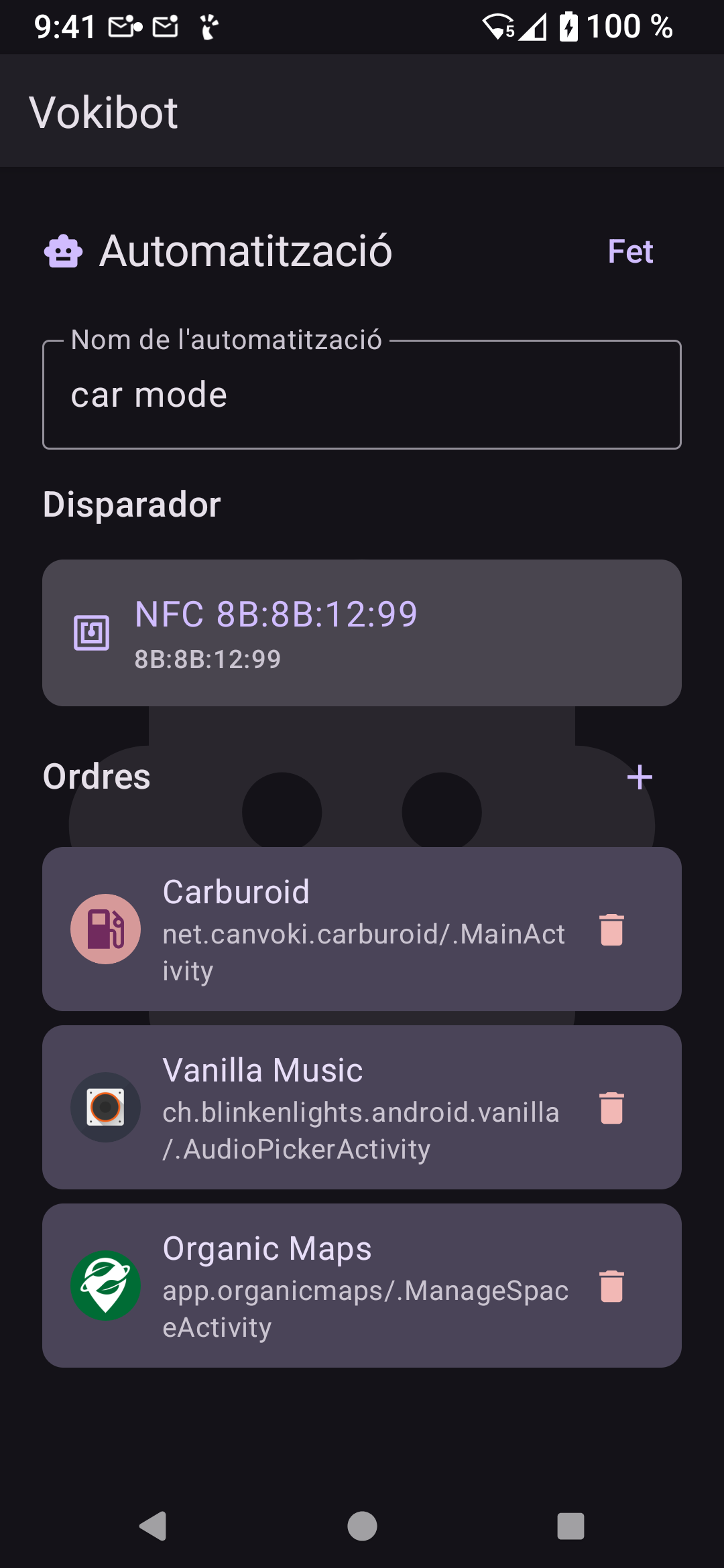 Screenshot of Voki Bot