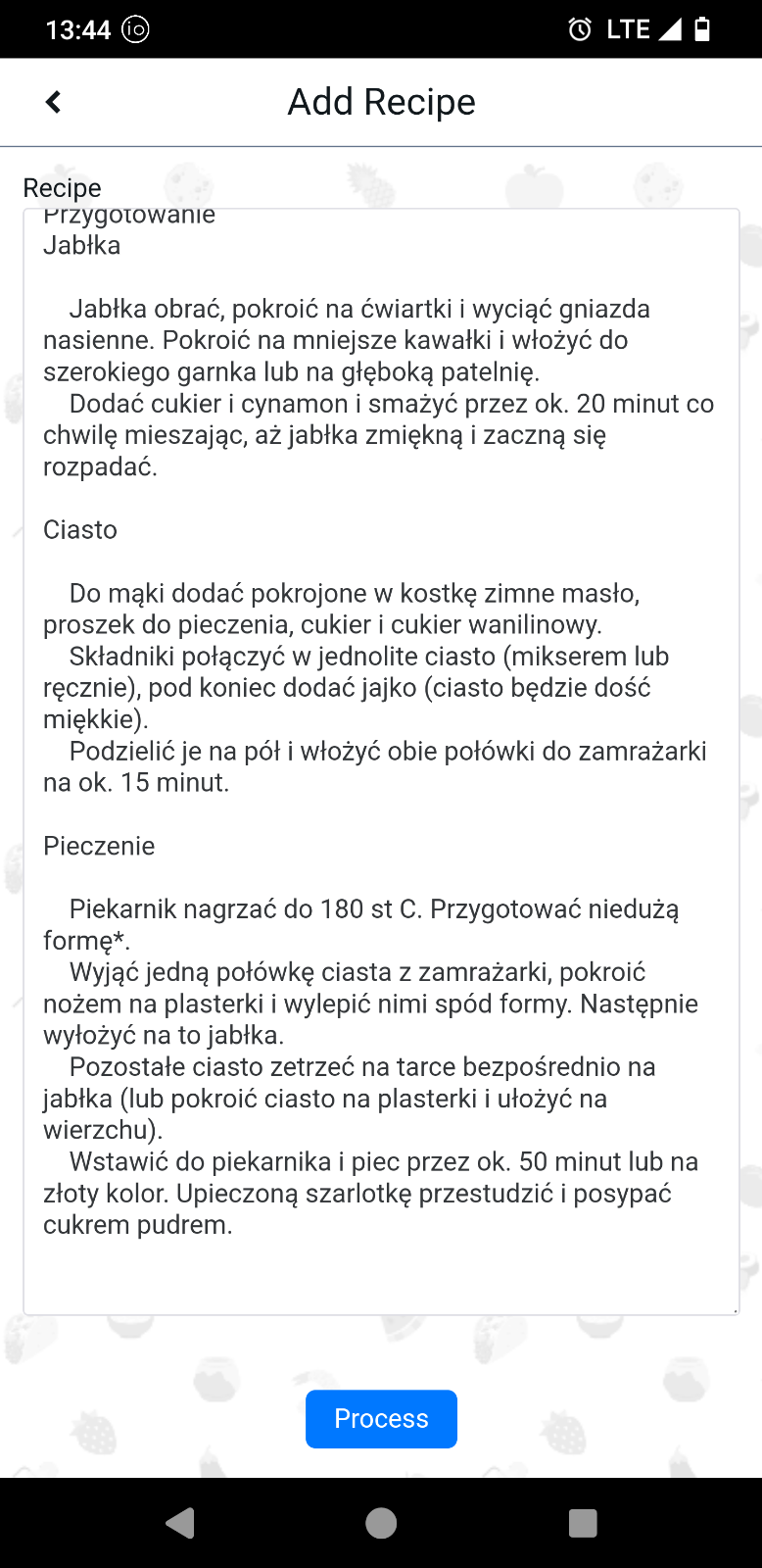 Screenshot of Twili Recipes