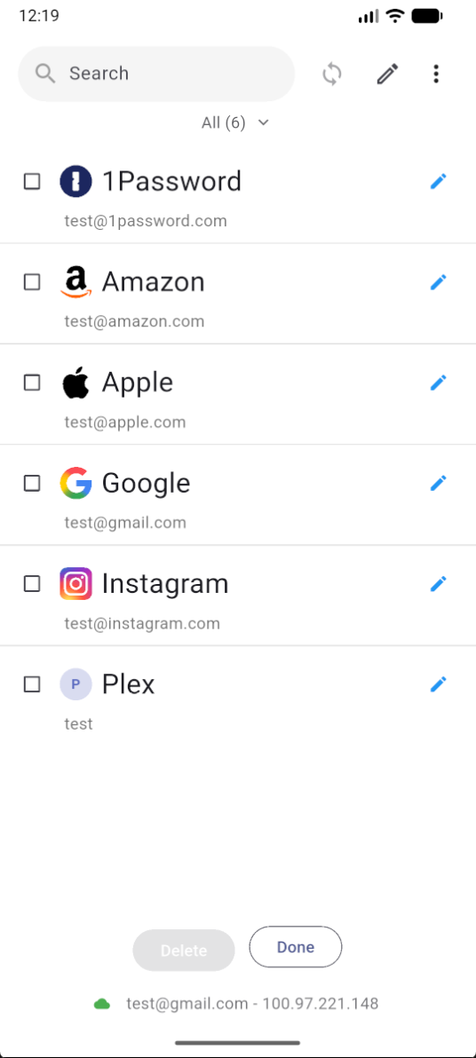 Screenshot of Pocket2FA