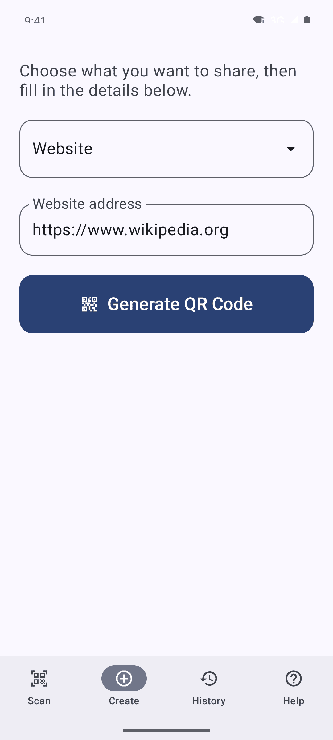 Screenshot of QRieux - QR Scanner