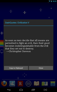 Screenshot of DashClock: Civilization V Quotes