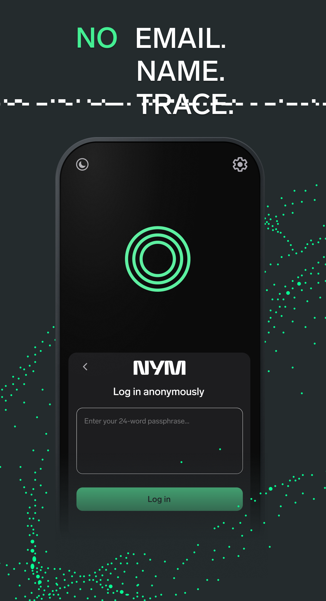 Screenshot of NymVPN – Anonymous No-Log VPN