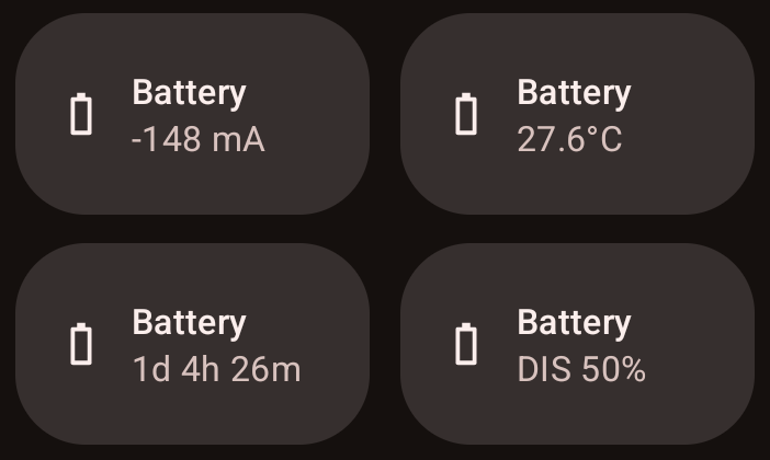 Screenshot of Battery Tile