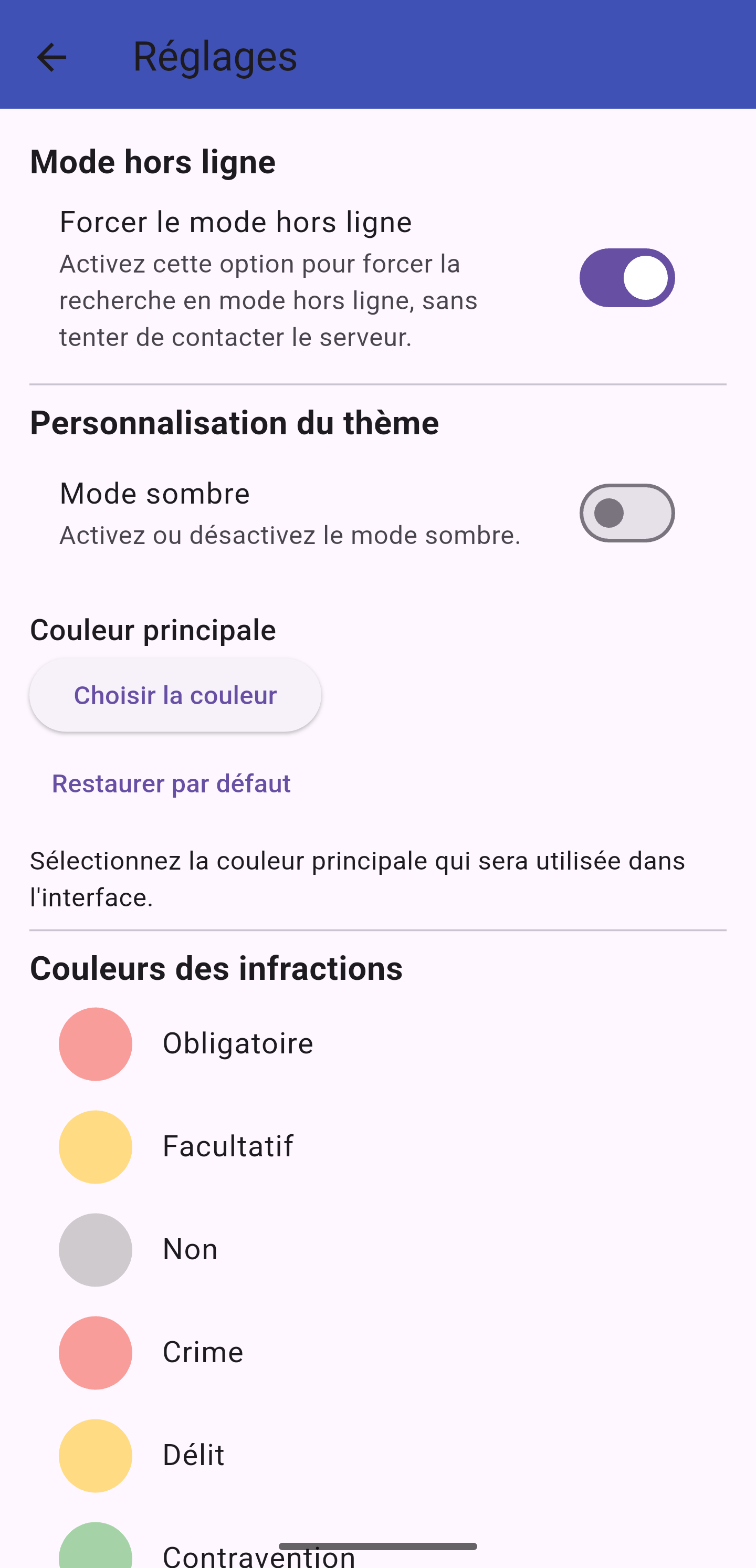 Screenshot of NATINFo Flutter