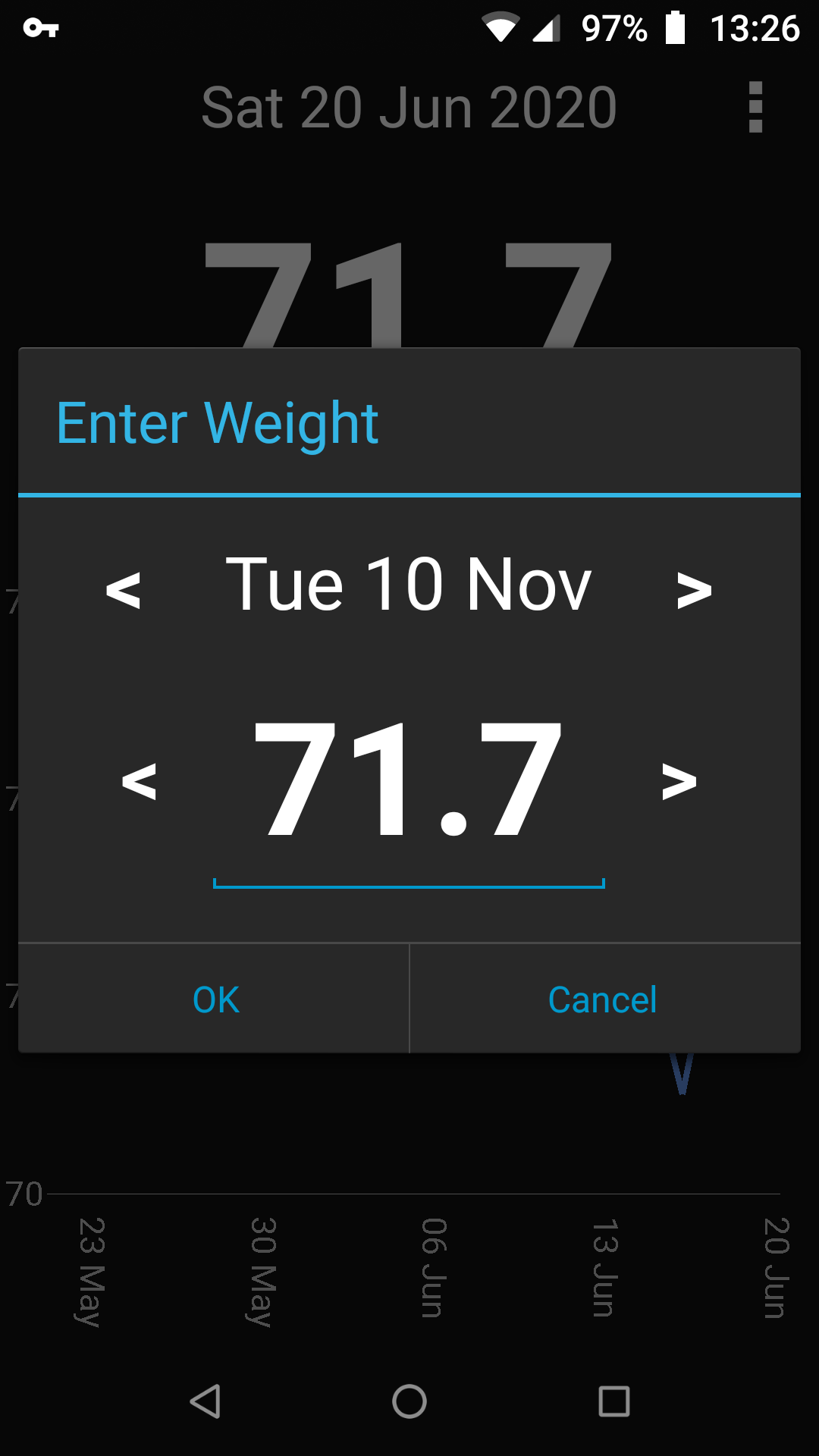 Screenshot of StarGW Weight