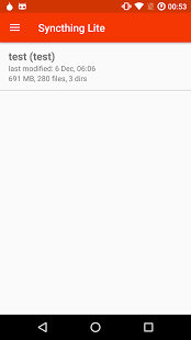 Screenshot of Syncthing Lite