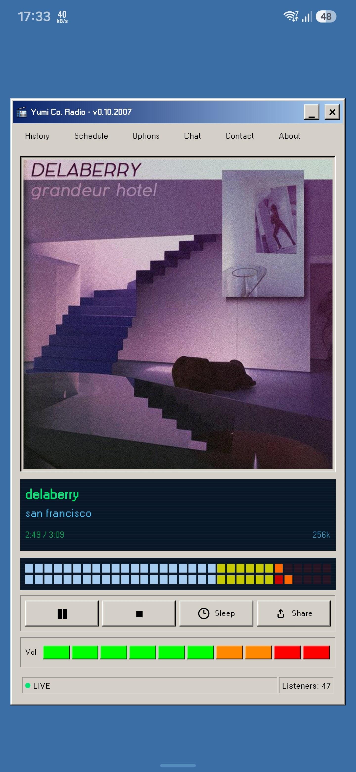 Screenshot of Yumi Co. Radio