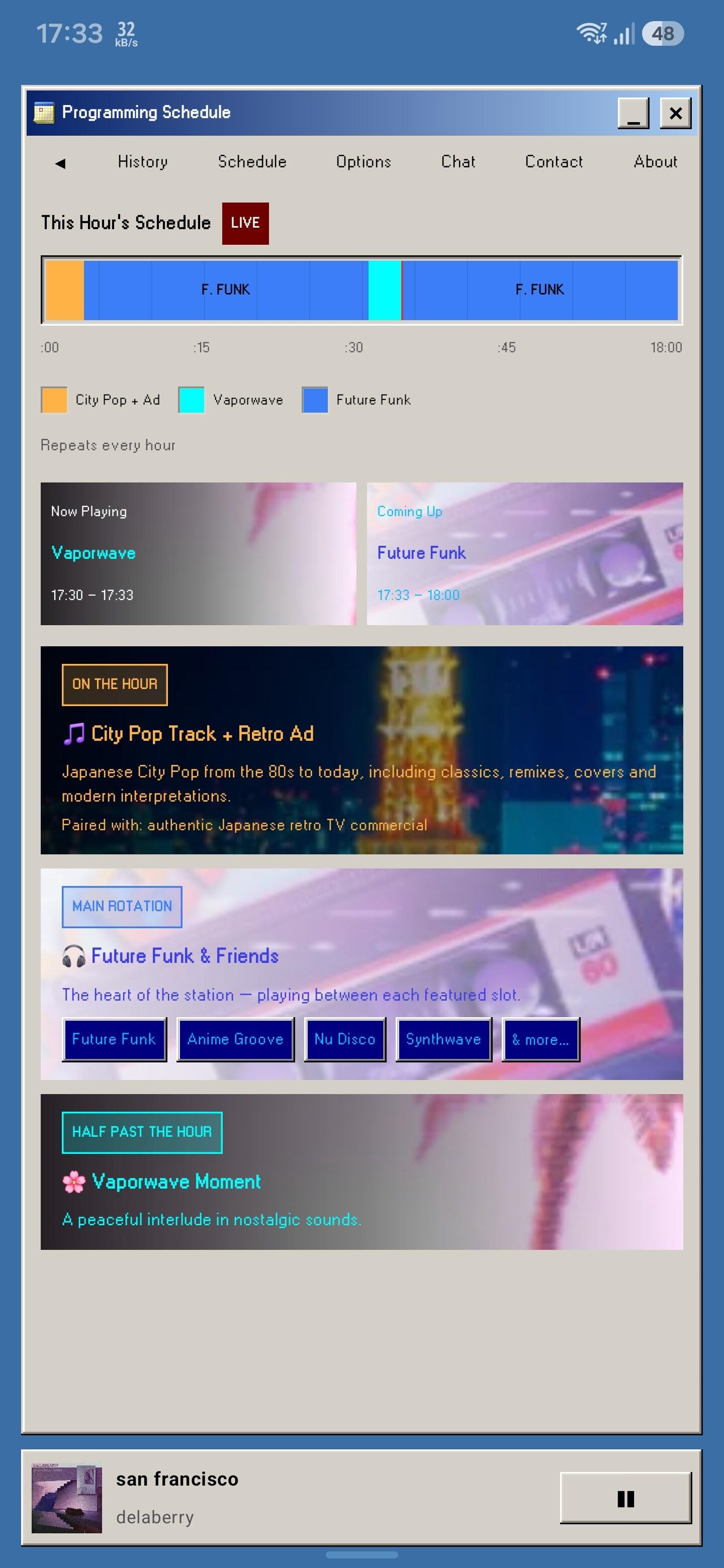 Screenshot of Yumi Co. Radio