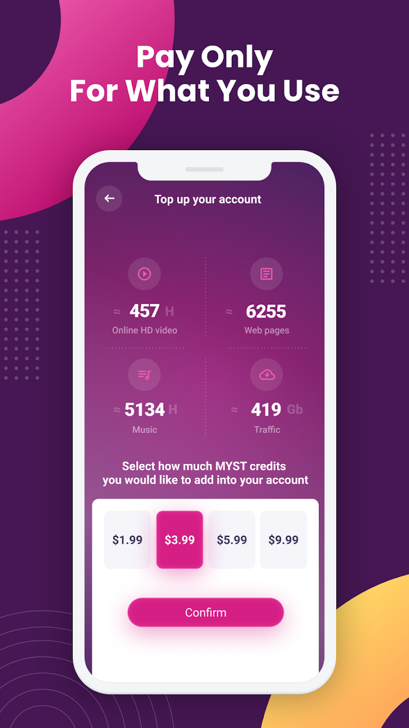 Screenshot of Mysterium Dark — Next Gen VPN