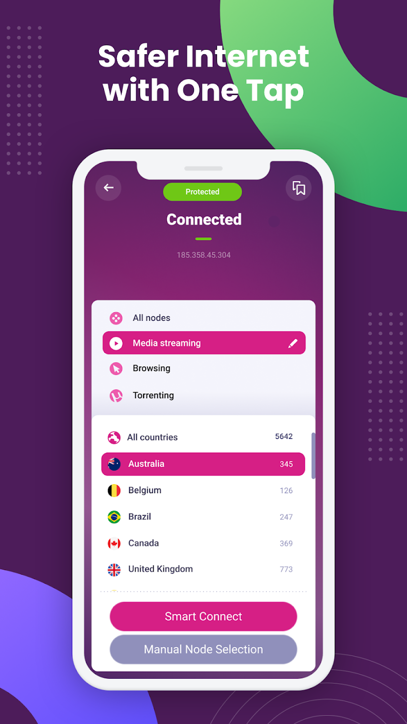 Screenshot of Mysterium Dark — Next Gen VPN