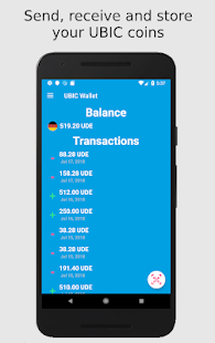 Screenshot of UBIC Wallet