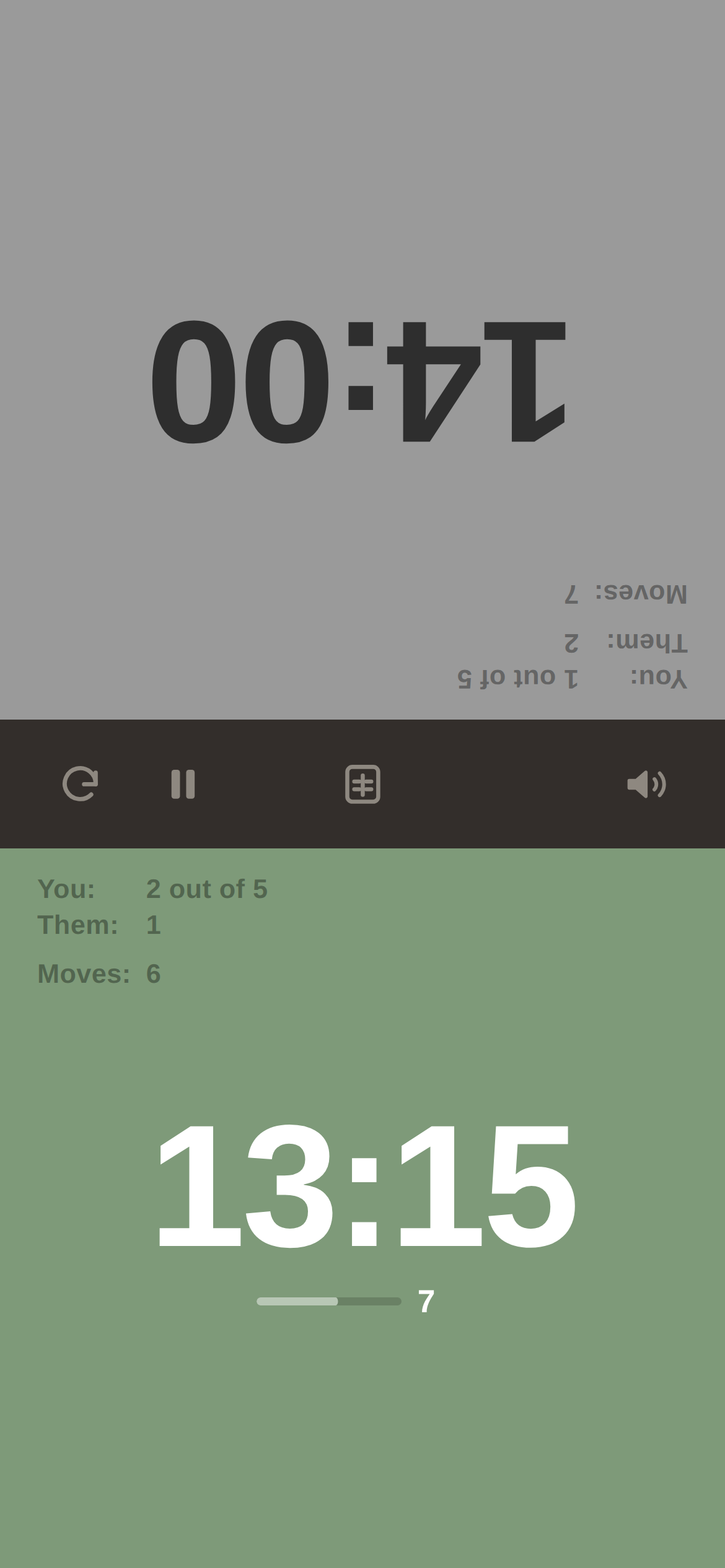 Screenshot of Backgammon Clock