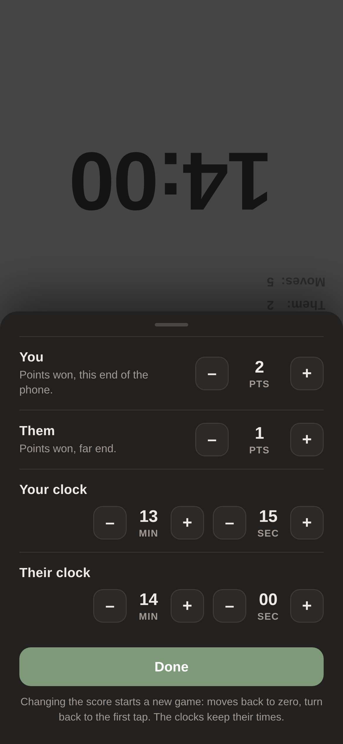 Screenshot of Backgammon Clock