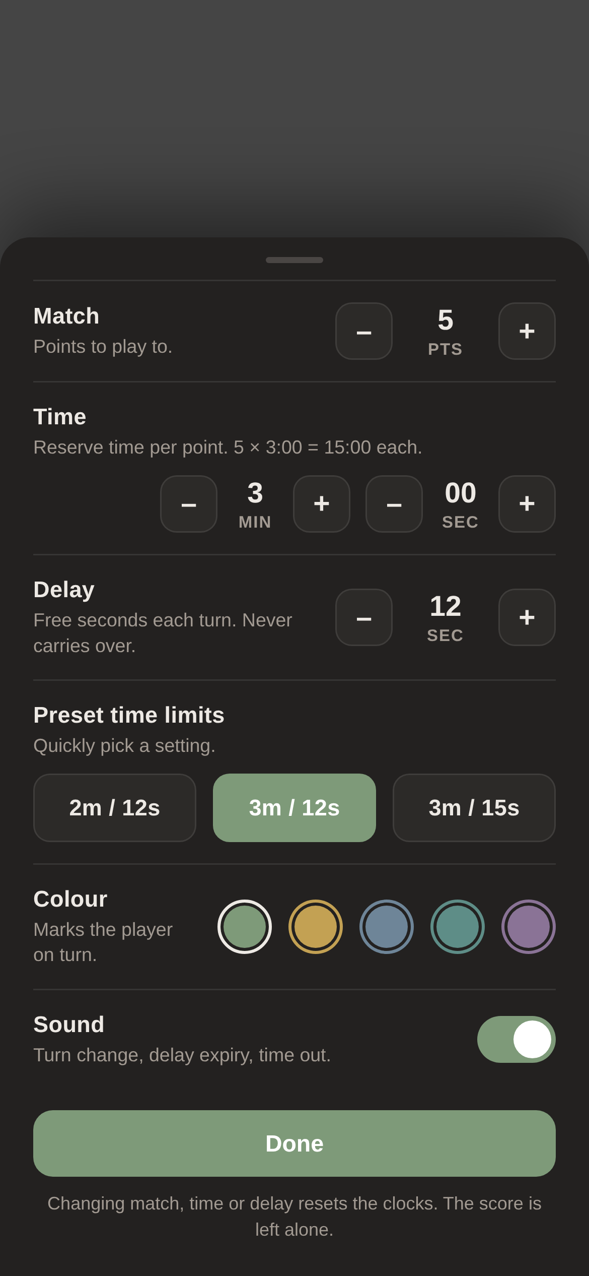 Screenshot of Backgammon Clock