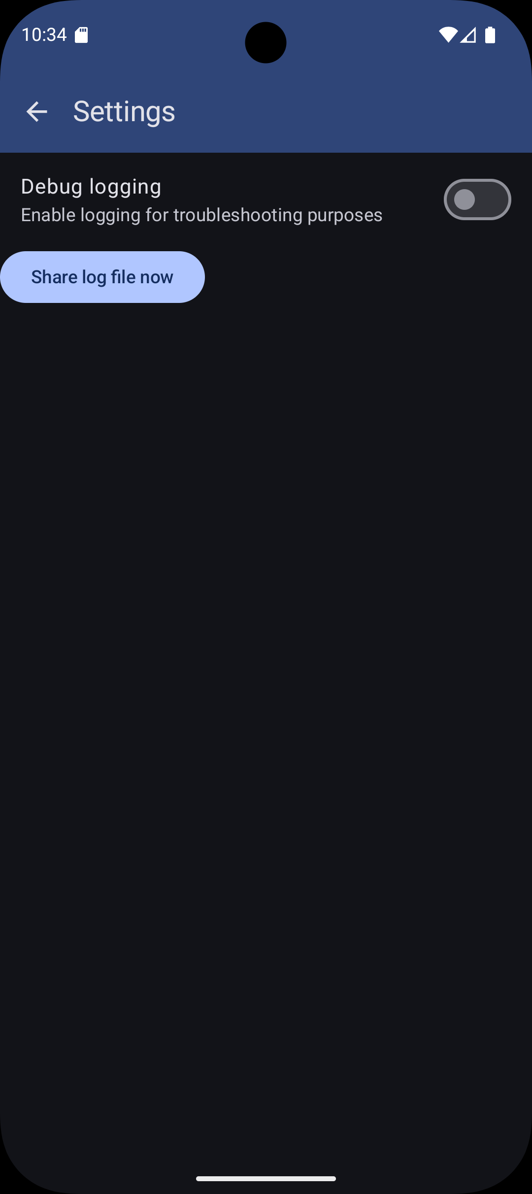 Screenshot of Internet Helper for Gadgetbridge
