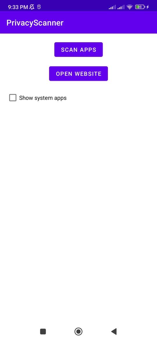 Screenshot of PrivacyScanner