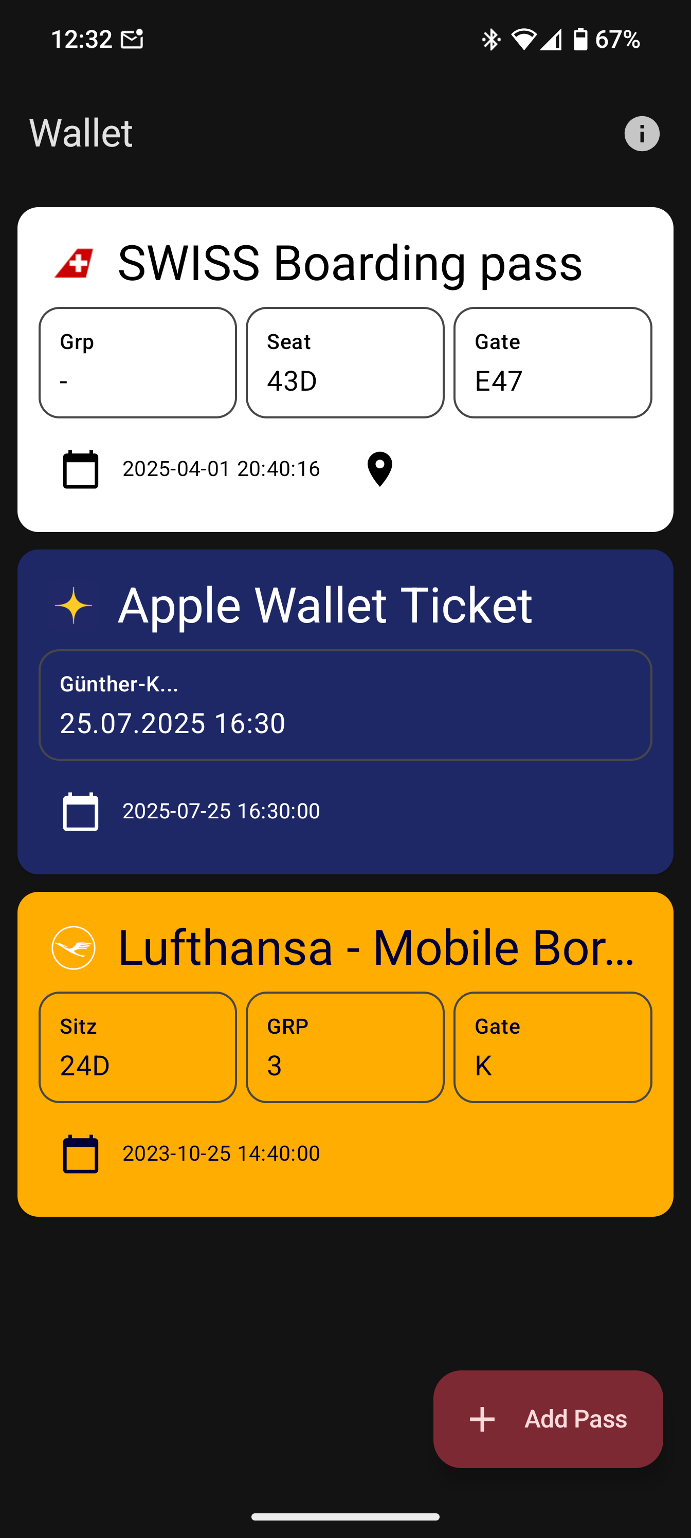 Screenshot of FossWallet