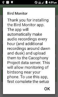 Screenshot of Bird Monitor