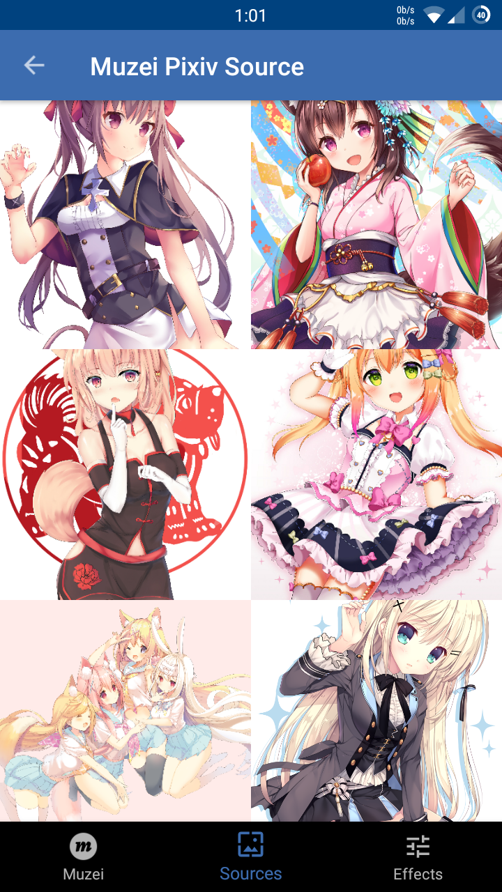 Screenshot of Muzei Pixiv Source