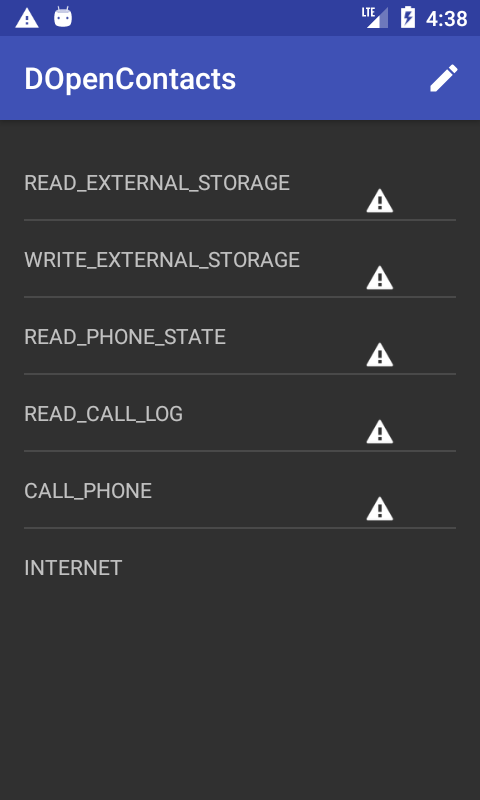 Screenshot of Permissions Manager