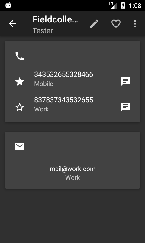 Screenshot of OpenContacts