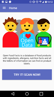 Screenshot of OpenFoodFacts