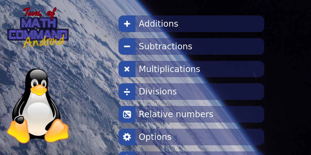 Screenshot of Tux Math