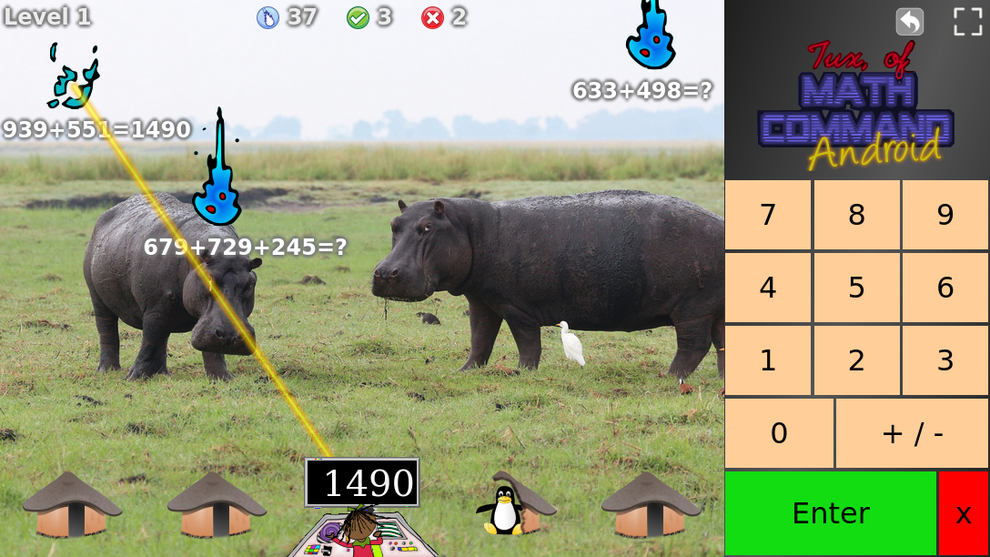 Screenshot of Tux Math