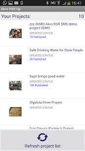 Screenshot of Akvo RSR Up