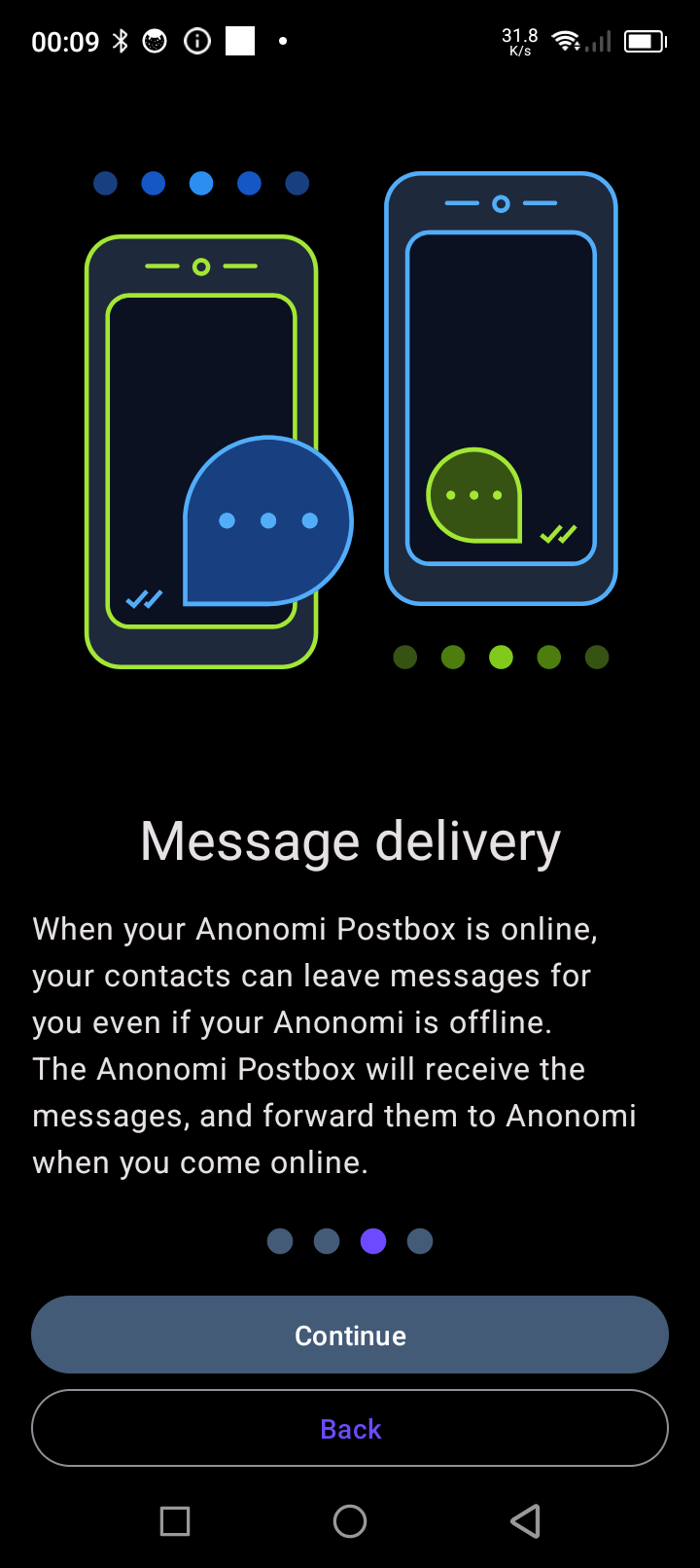 Screenshot of Anonomi Postbox