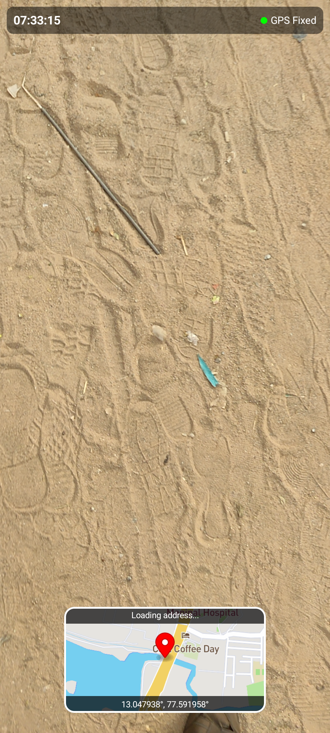 Screenshot of Geotag video camera