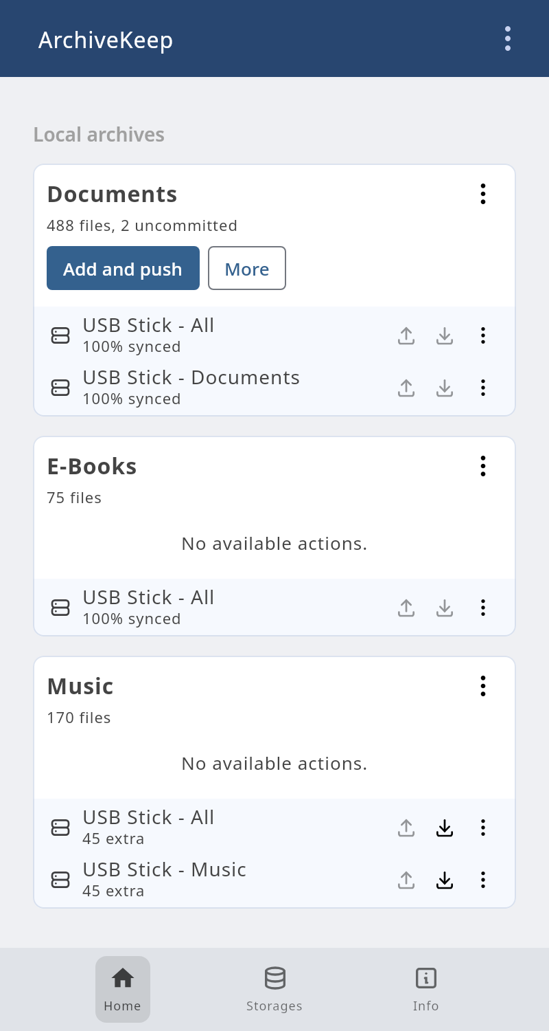 Screenshot of ArchiveKeep