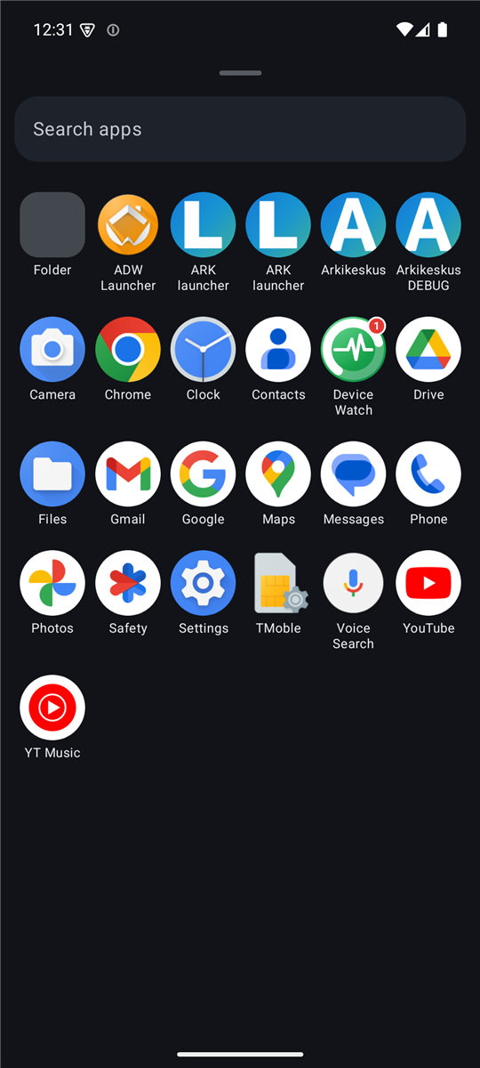 Screenshot of ARK-launcher